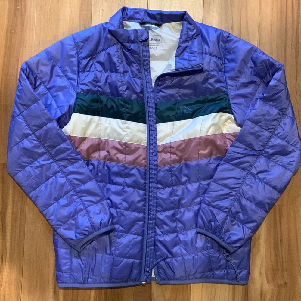 LLBean Girls 10-12 puffer, light weight and warm. Barely used last season.